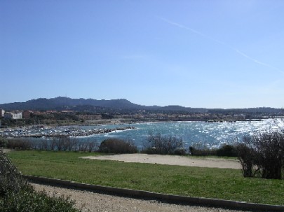 Le port de la Coudoulière depuis le parc